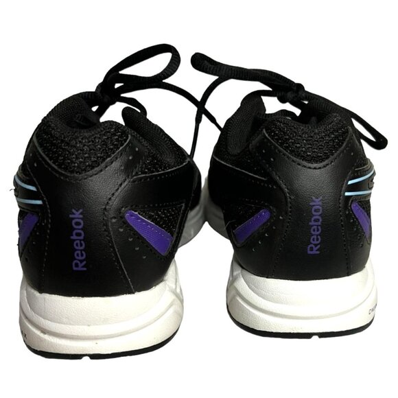 Reebok Womens Athletic Sneakers Black & Purple Size 7.5 Mesh & Leather Uppers - Picture 5 of 7
